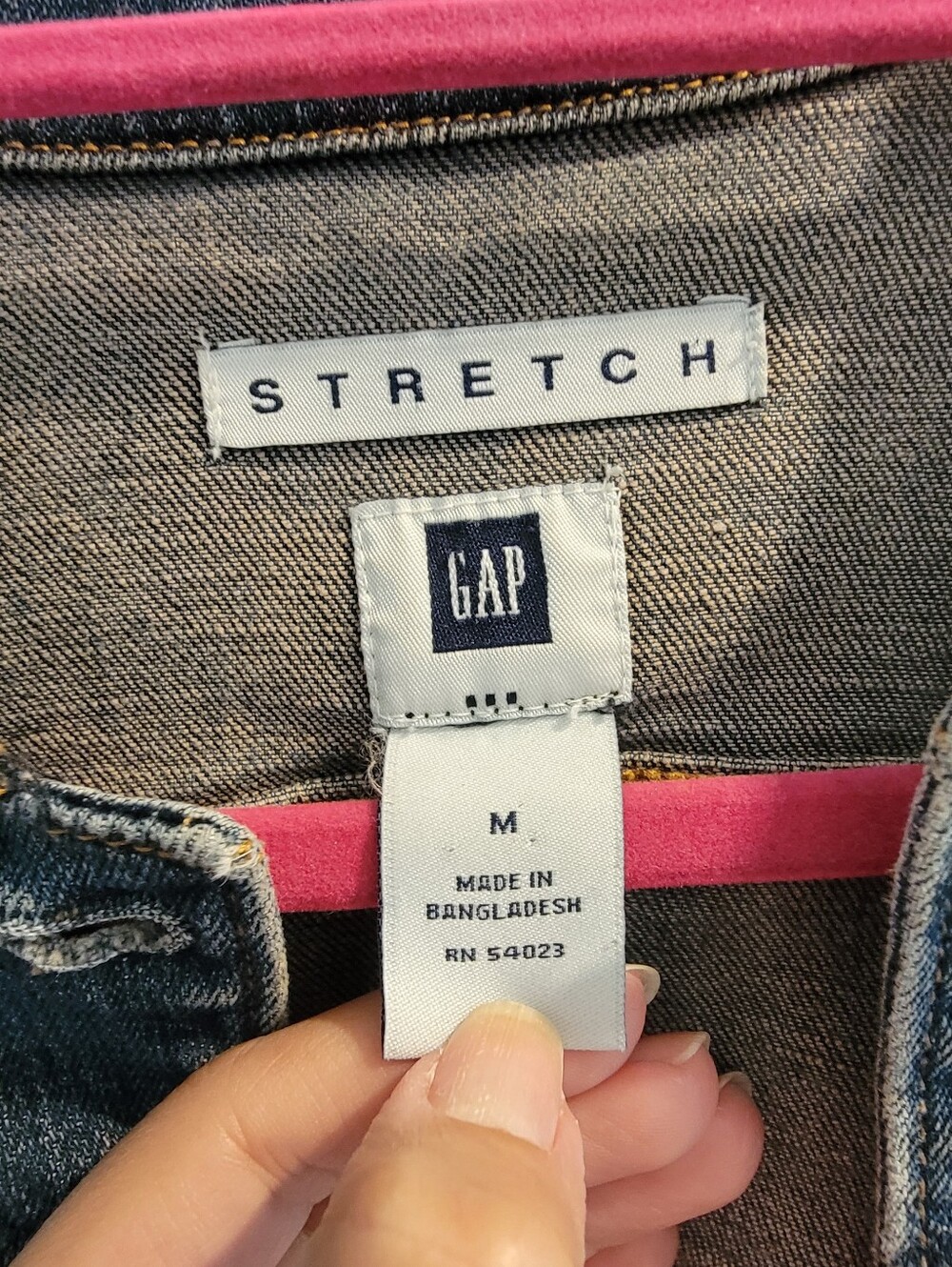 GAP Stretch Denim Jacket - Blue M - Picture 5 of 12